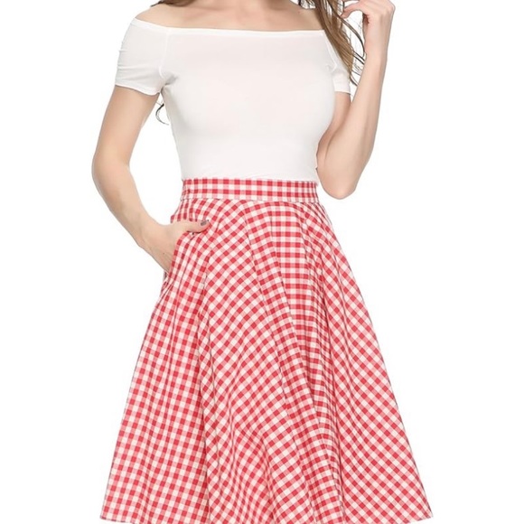 Maggie Tang 1950s Vintage Retro Polka Dots Swing Rockabilly Casual Party Skirt - Picture 11 of 13